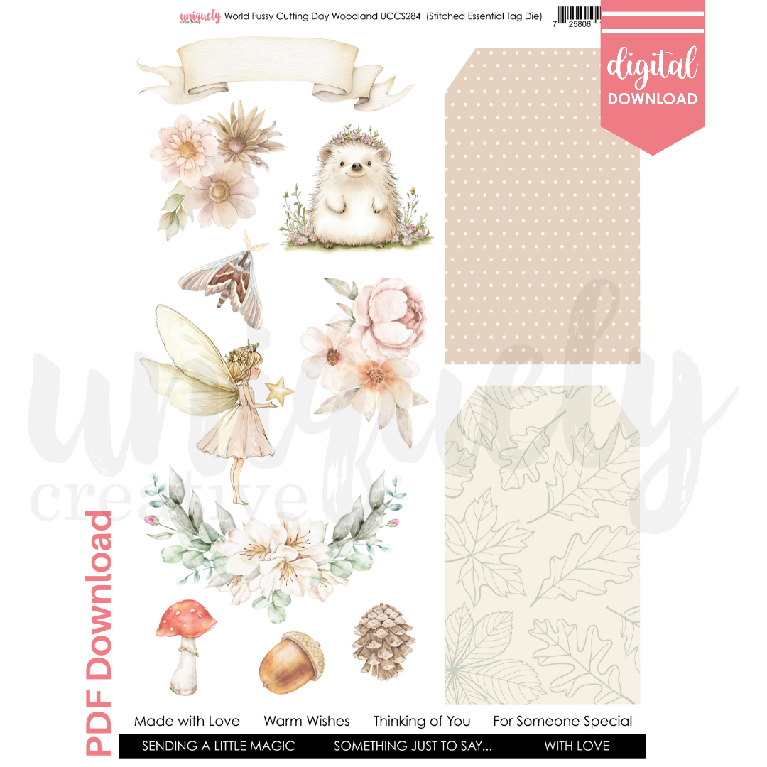 World Fussy Cutting Day Woodland Cut-a-Part Sheet - Digital Download