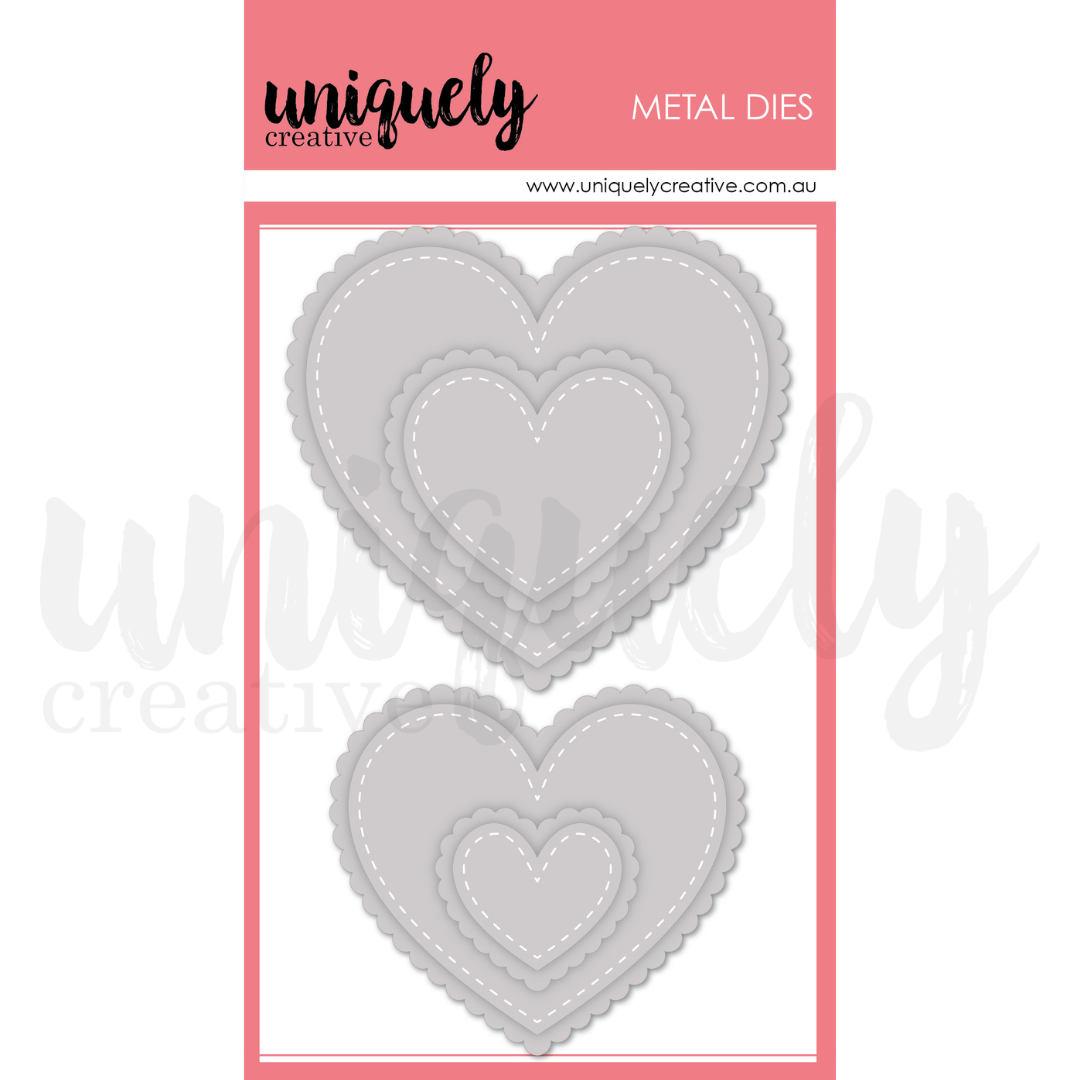 Stitched Nesting &amp; Scalloped Hearts Die