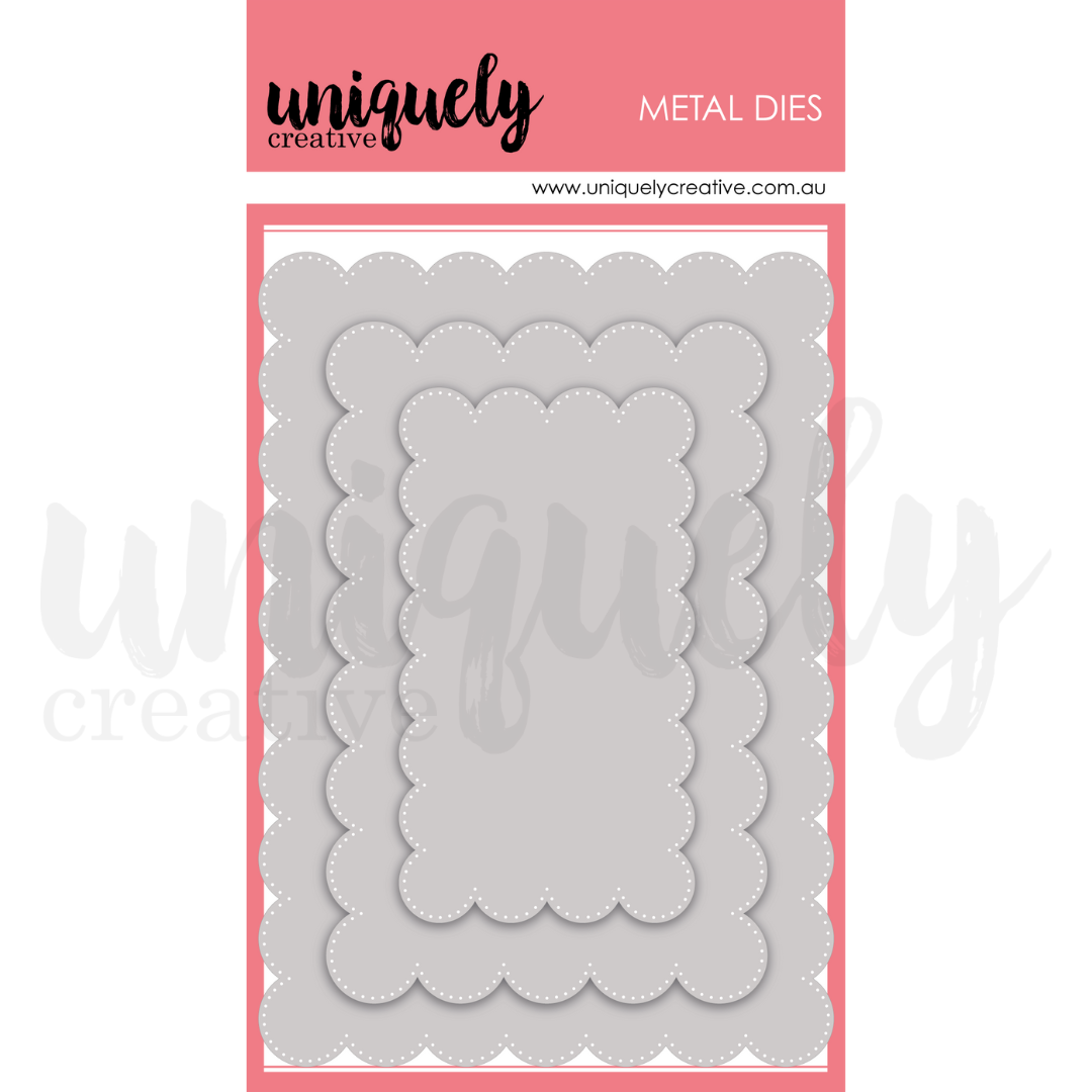 Oversized Scalloped Nesting Rectangle Die