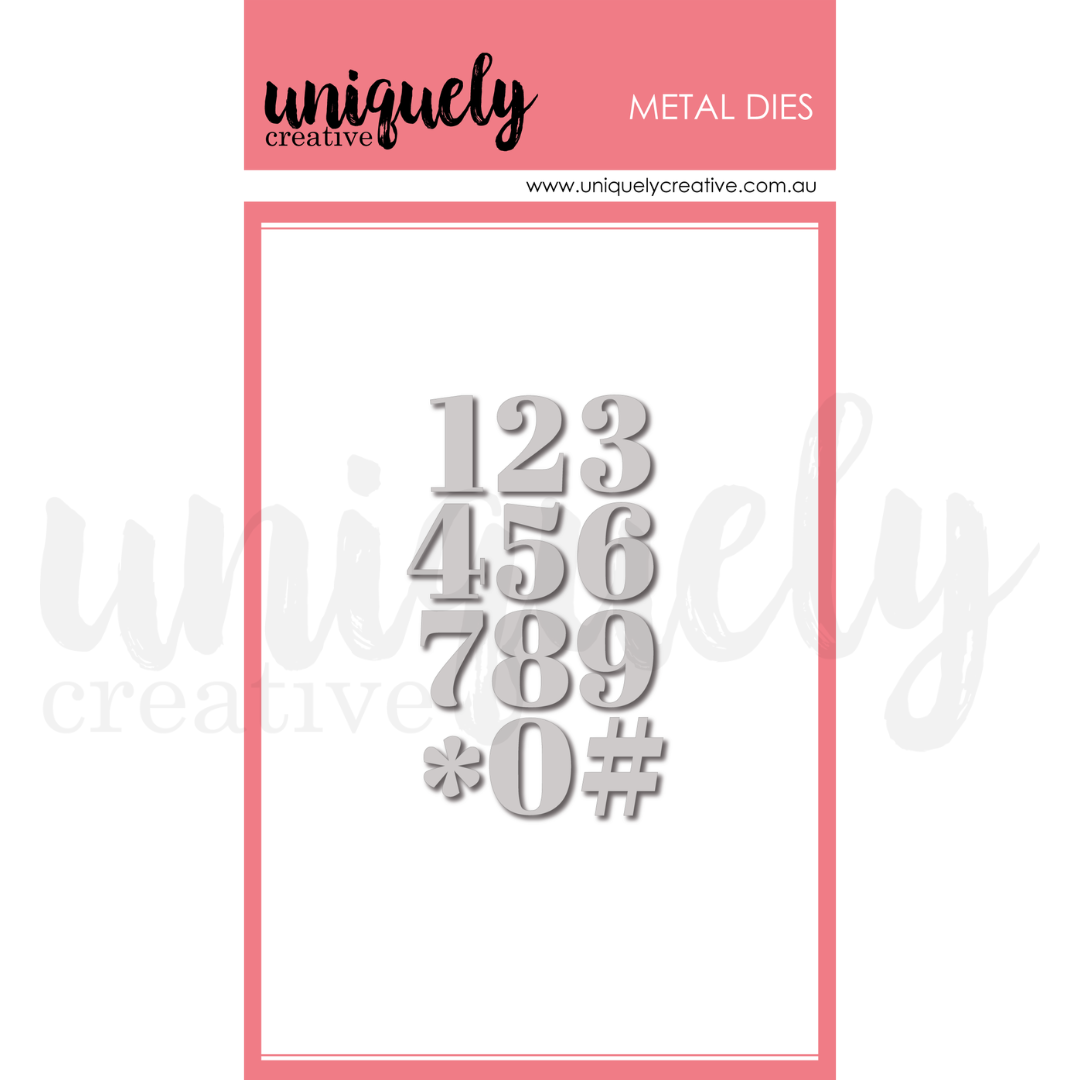 Serif Number Die