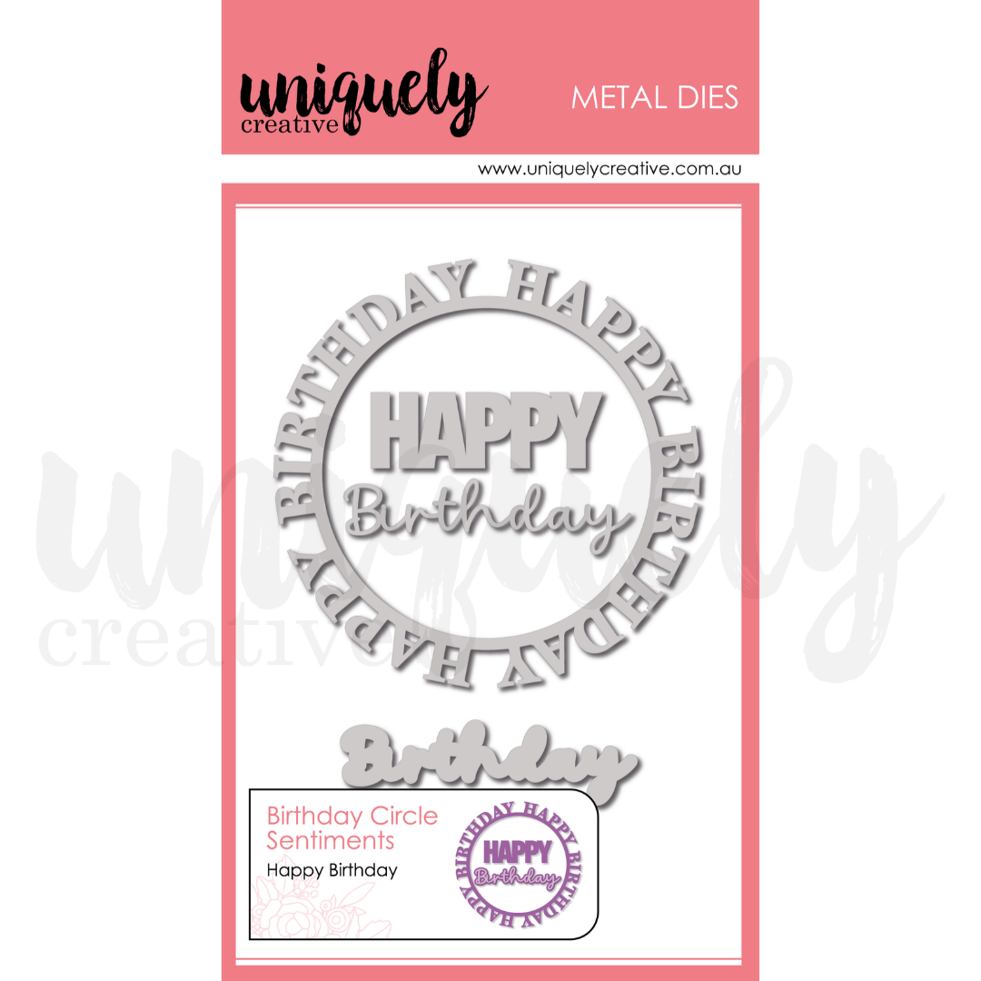 Birthday Circle Sentiments Die
