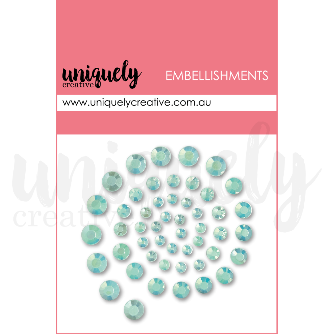 Wholesale Mint Rhinestones 10 pc
