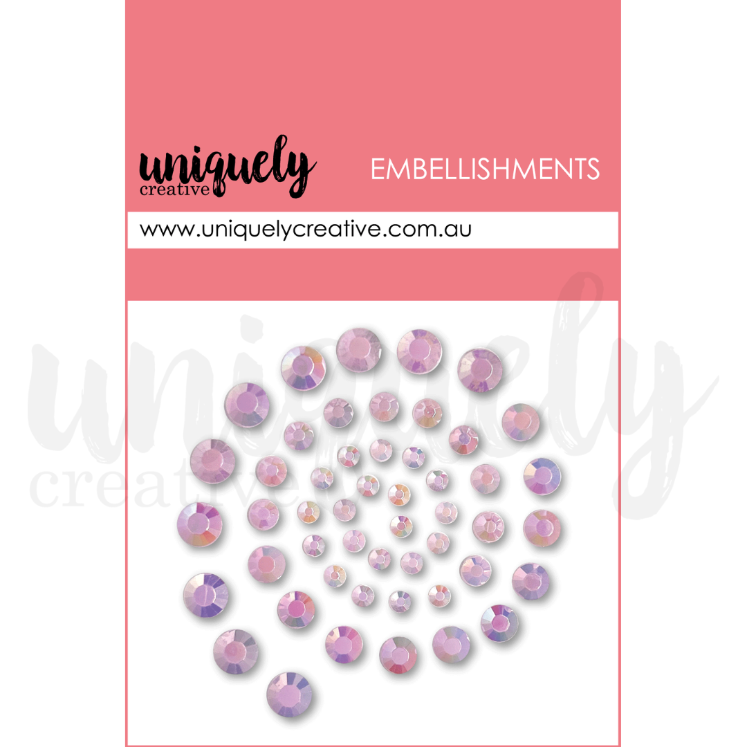 Wholesale Lavender Rhinestones 10 pc