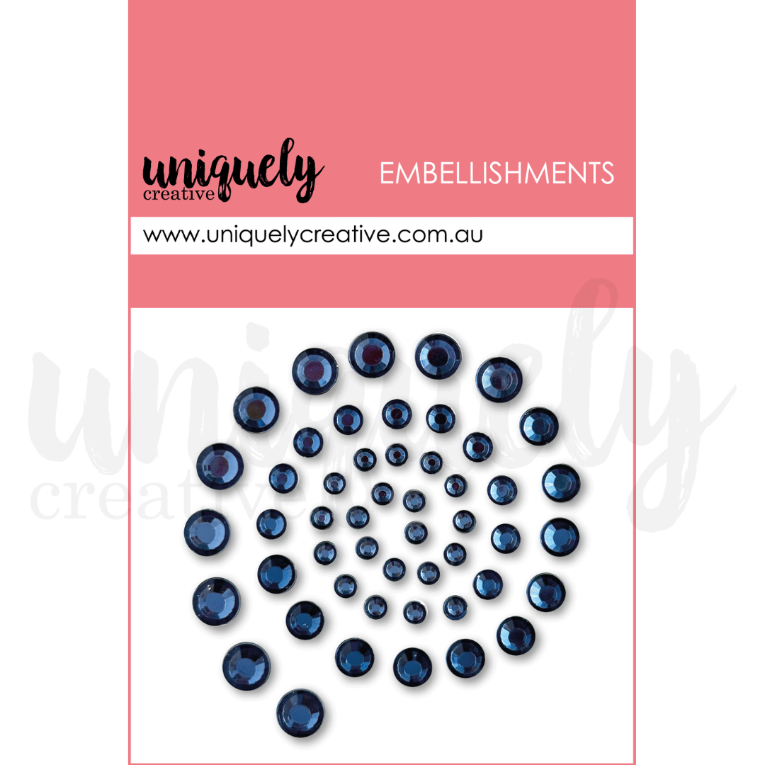 Wholesale Navy Rhinestones 10 pc