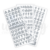 Glitter Silver Alpha & Number Stickers