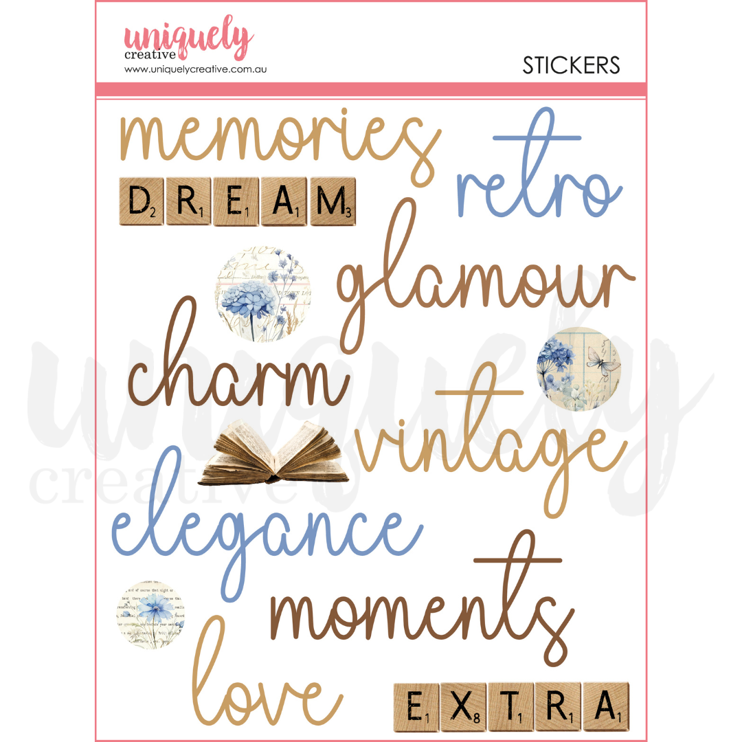 Vintage Chronicles Puffy Stickers