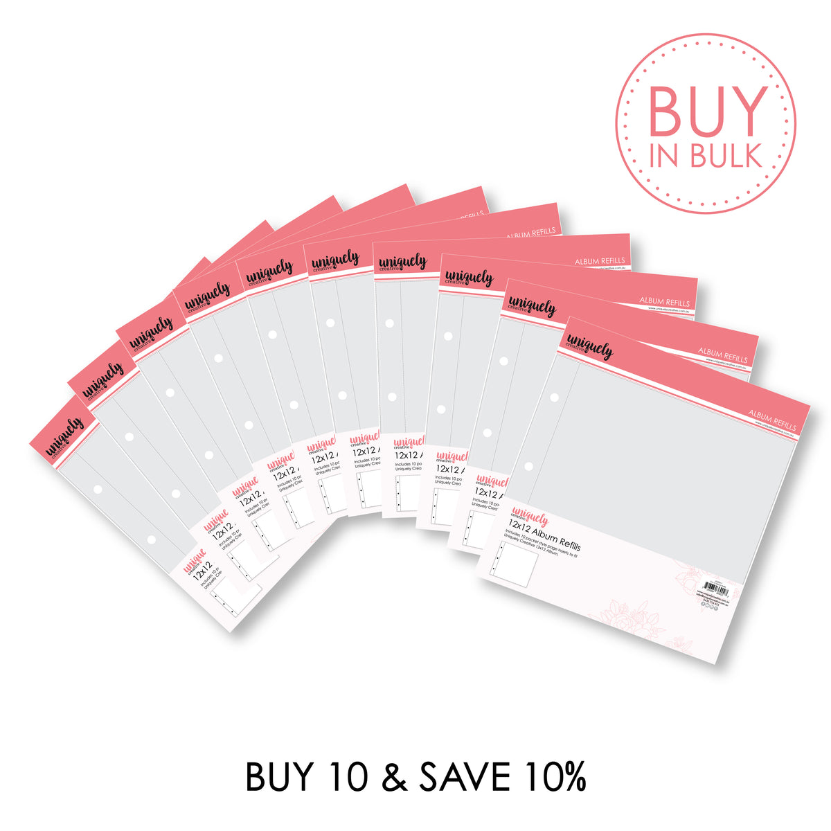 BUY IN BULK - 12&quot; x 12&quot; Album Refills (x10)