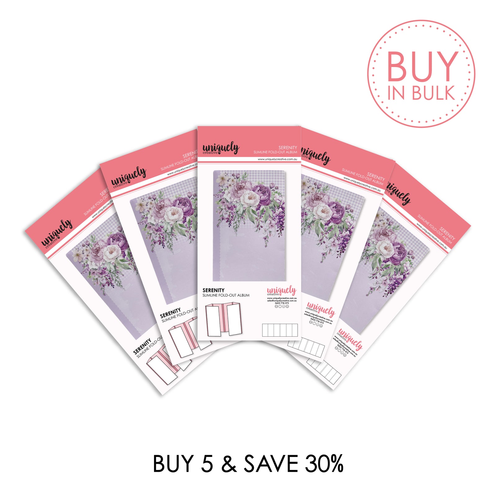 BUY IN BULK - Serenity Slimline Fold-Out Album (x5)