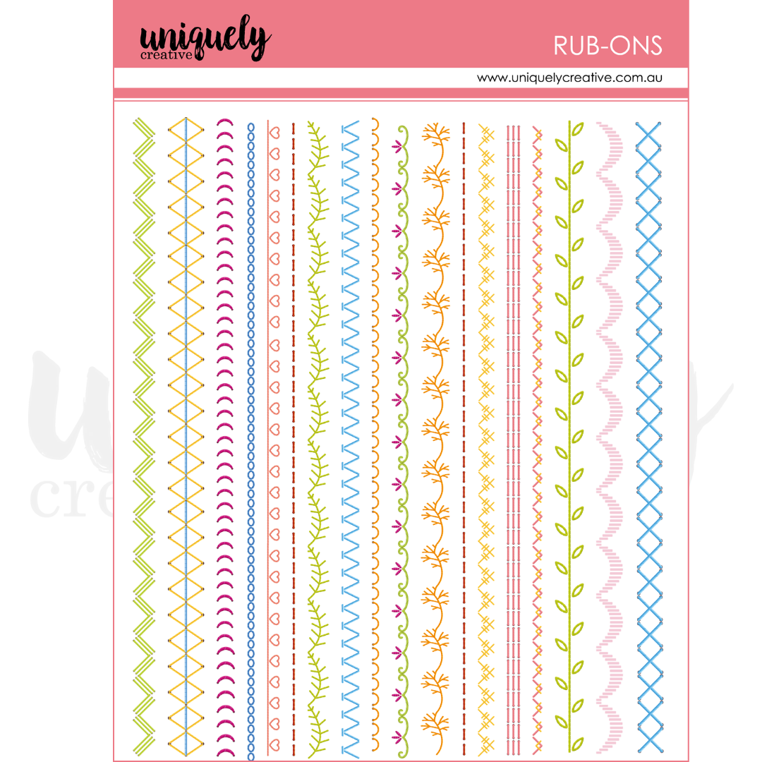 Patchwork Roses Rub-Ons