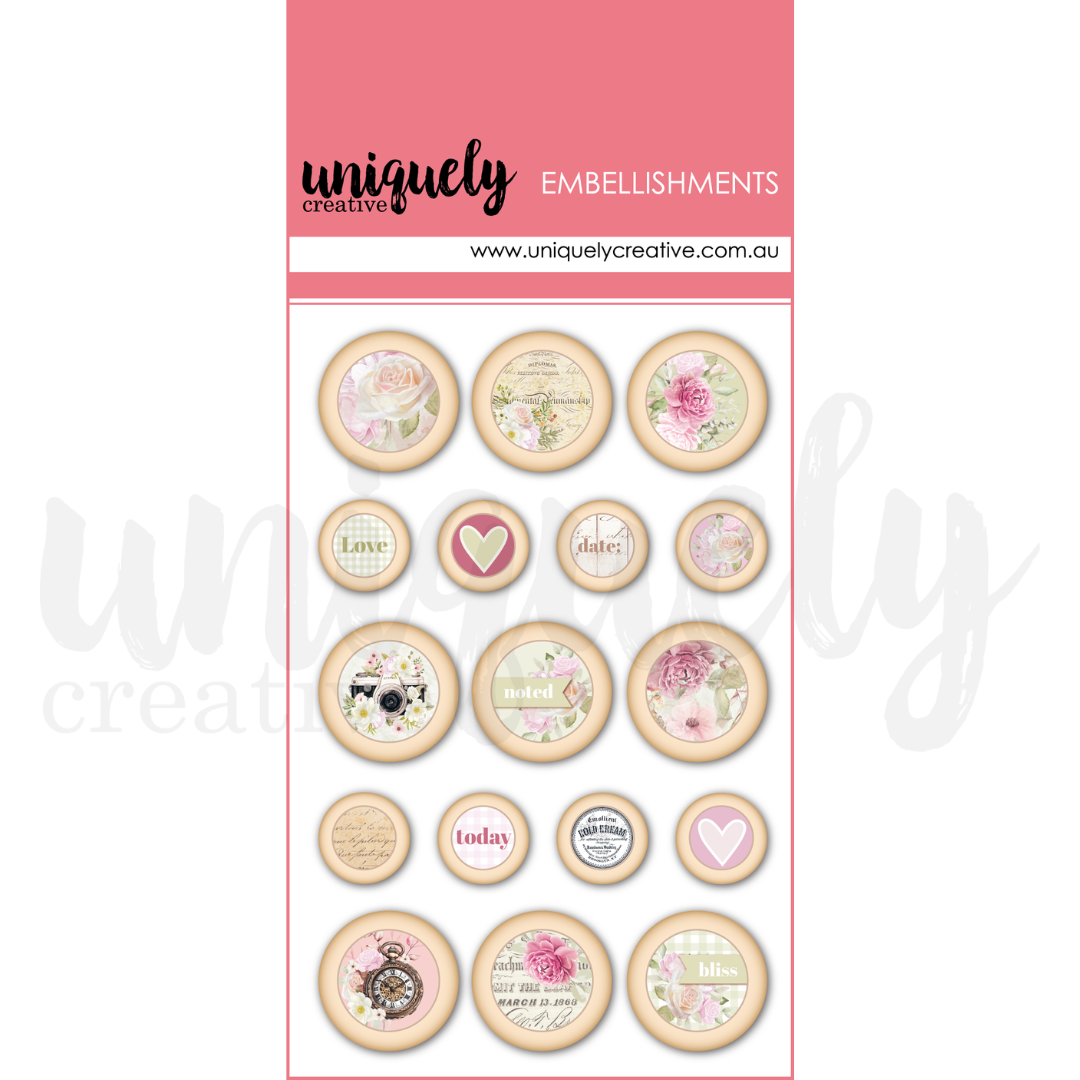 Dear Diary Wooden Buttons