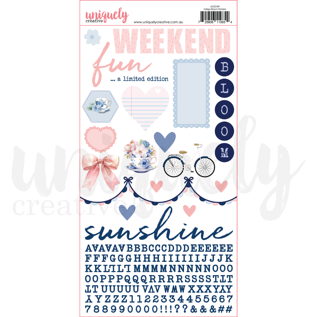 Indigo Bloom Stickers