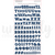 Navy Dimensional Alpha Stickers