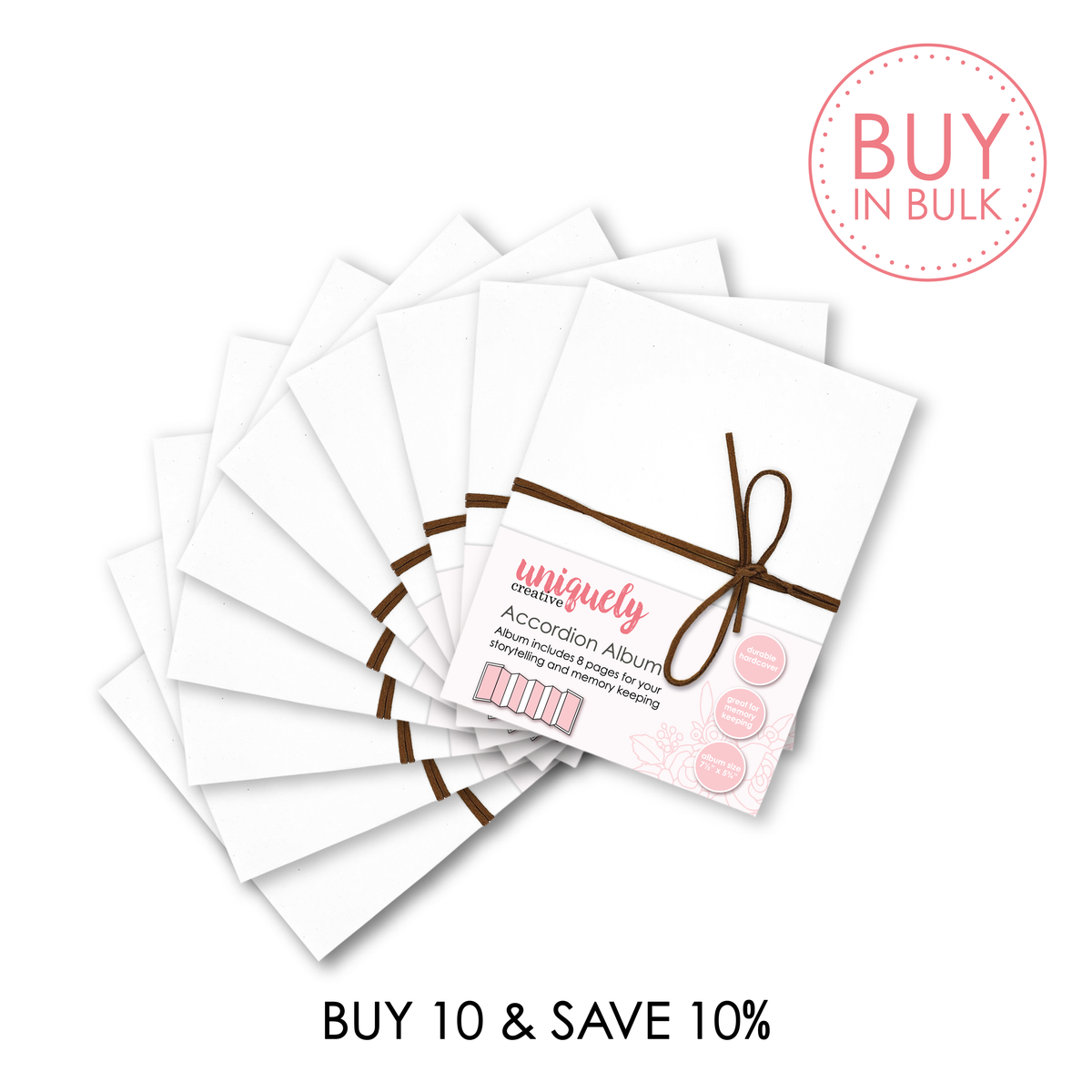 BUY IN BULK - Accordion Album - White (x10)