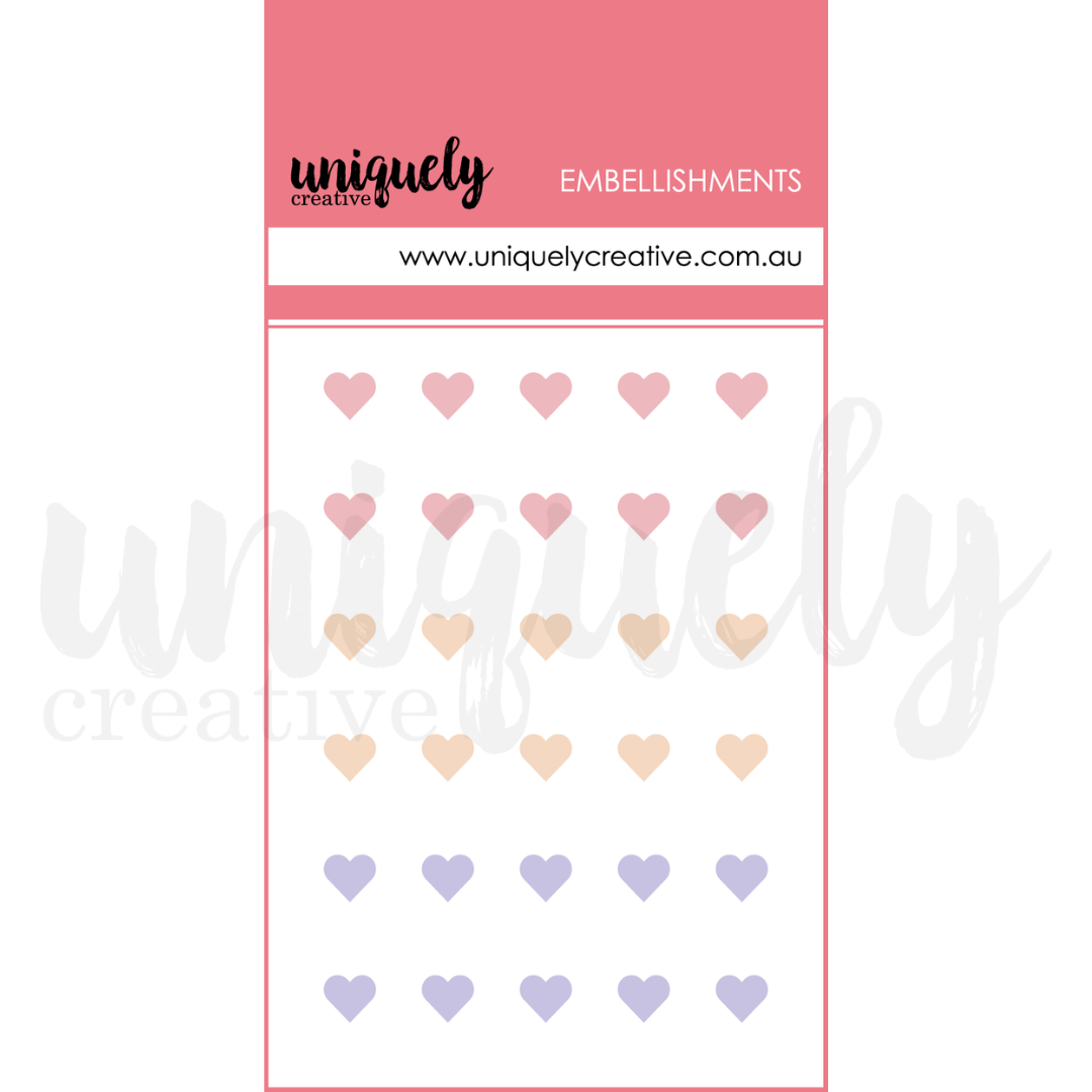 Dew Drop Heart Stickers - Romantic