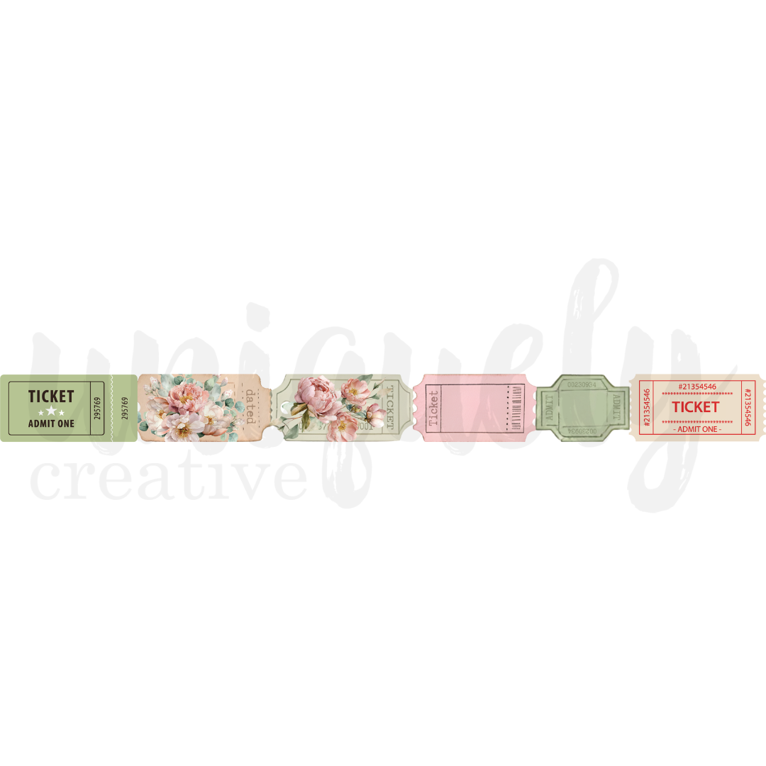 Vintage Tickets Washi Tape 30mm