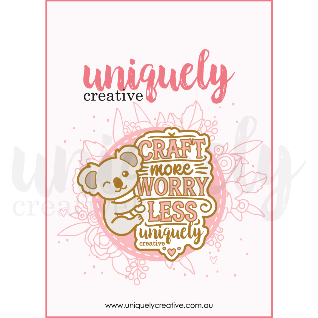 Craft More, Worry Less Enamel Pin
