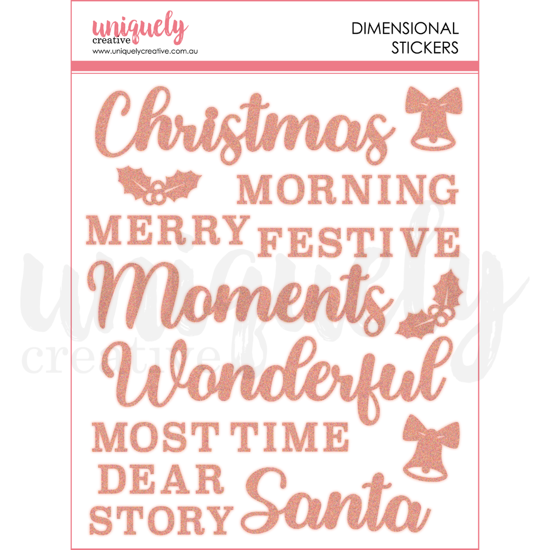 Christmas Keepsakes Glitter Dimensional Stickers
