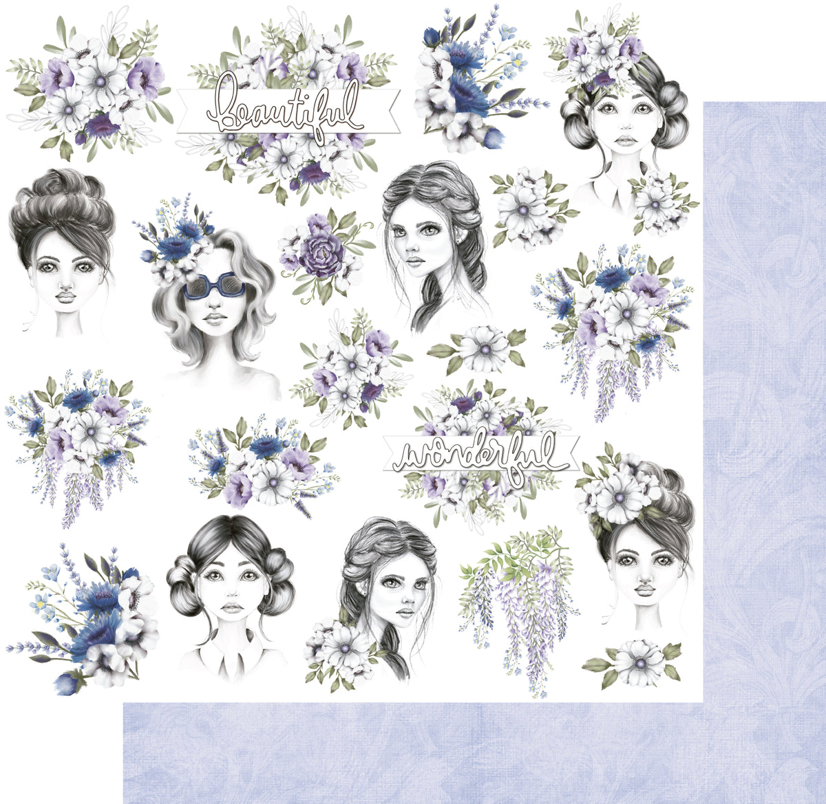 Beautiful - Fussy Cuts Paper