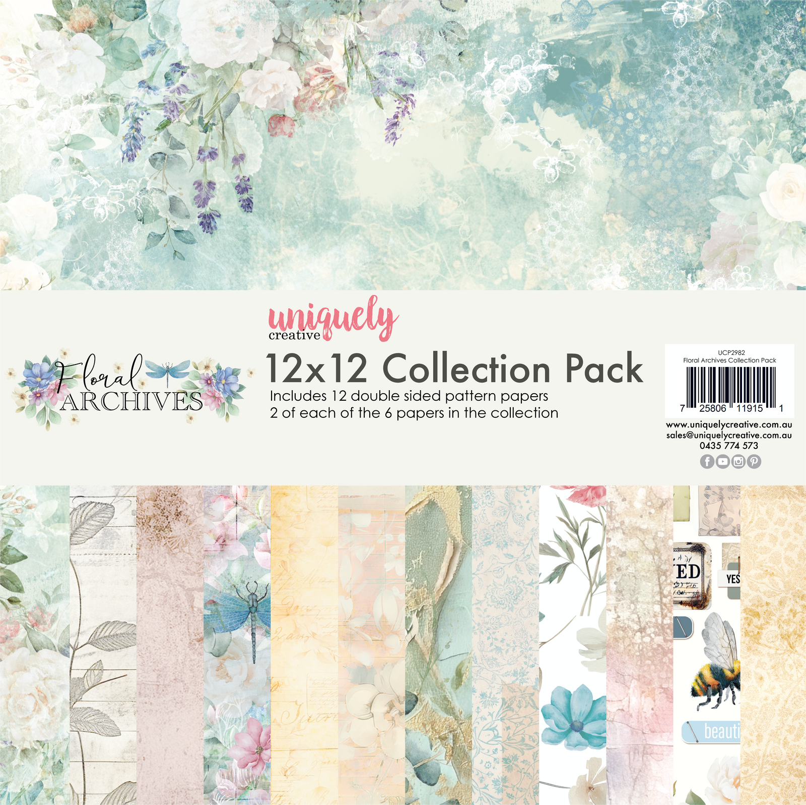 Floral Archives 12 x 12 Collection Pack