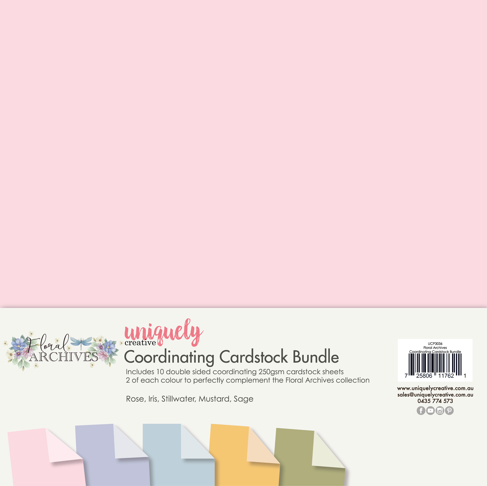 Floral Archives Coordinating Cardstock Bundle