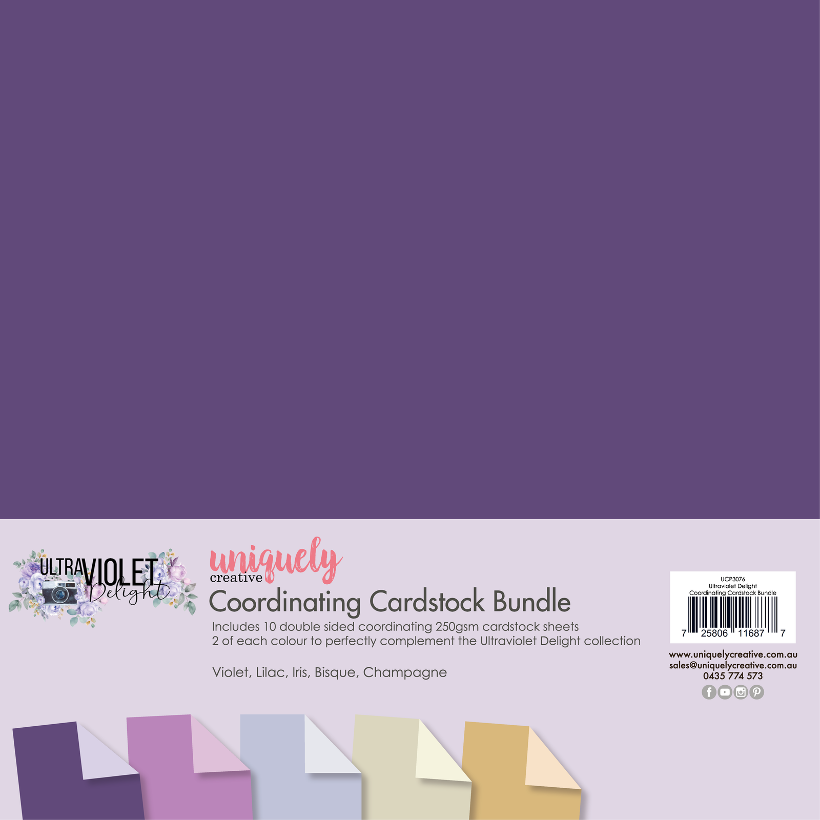 Ultraviolet Delight Coordinating Cardstock Bundle