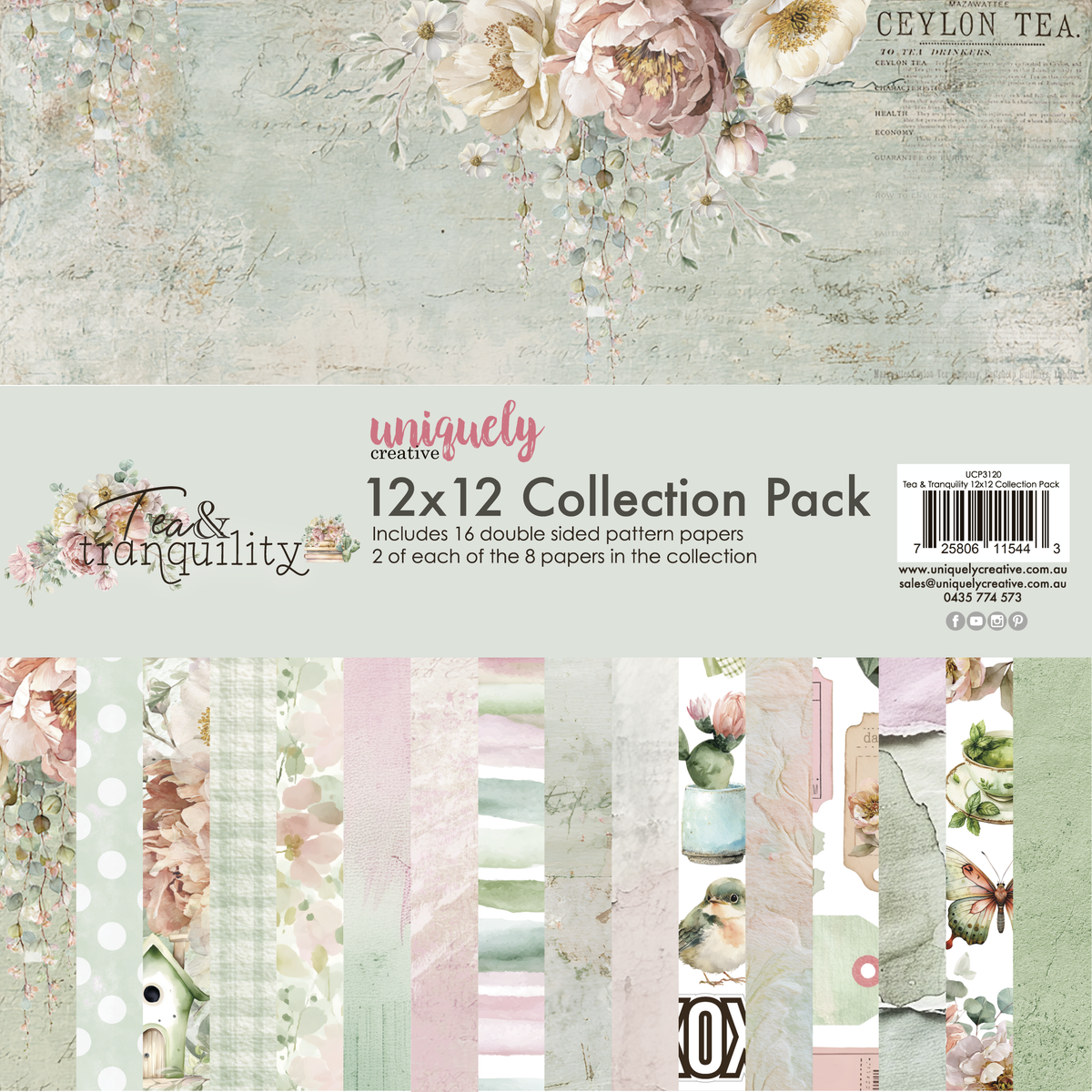 Tea &amp; Tranquility 12 x 12 Collection Pack