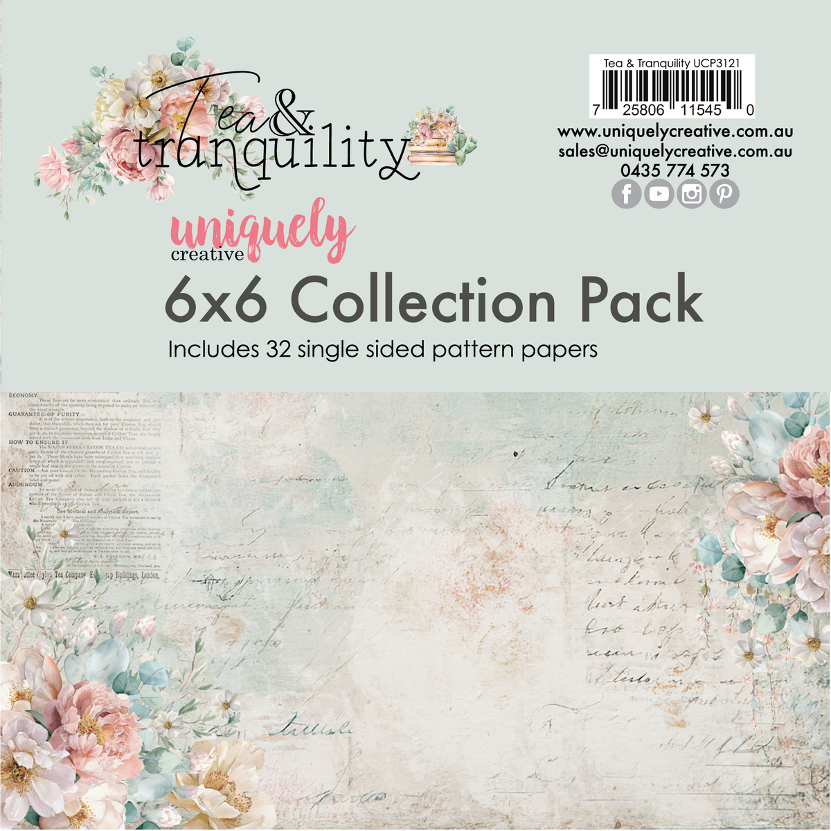 Tea &amp; Tranquility 6 x 6 Collection Pack