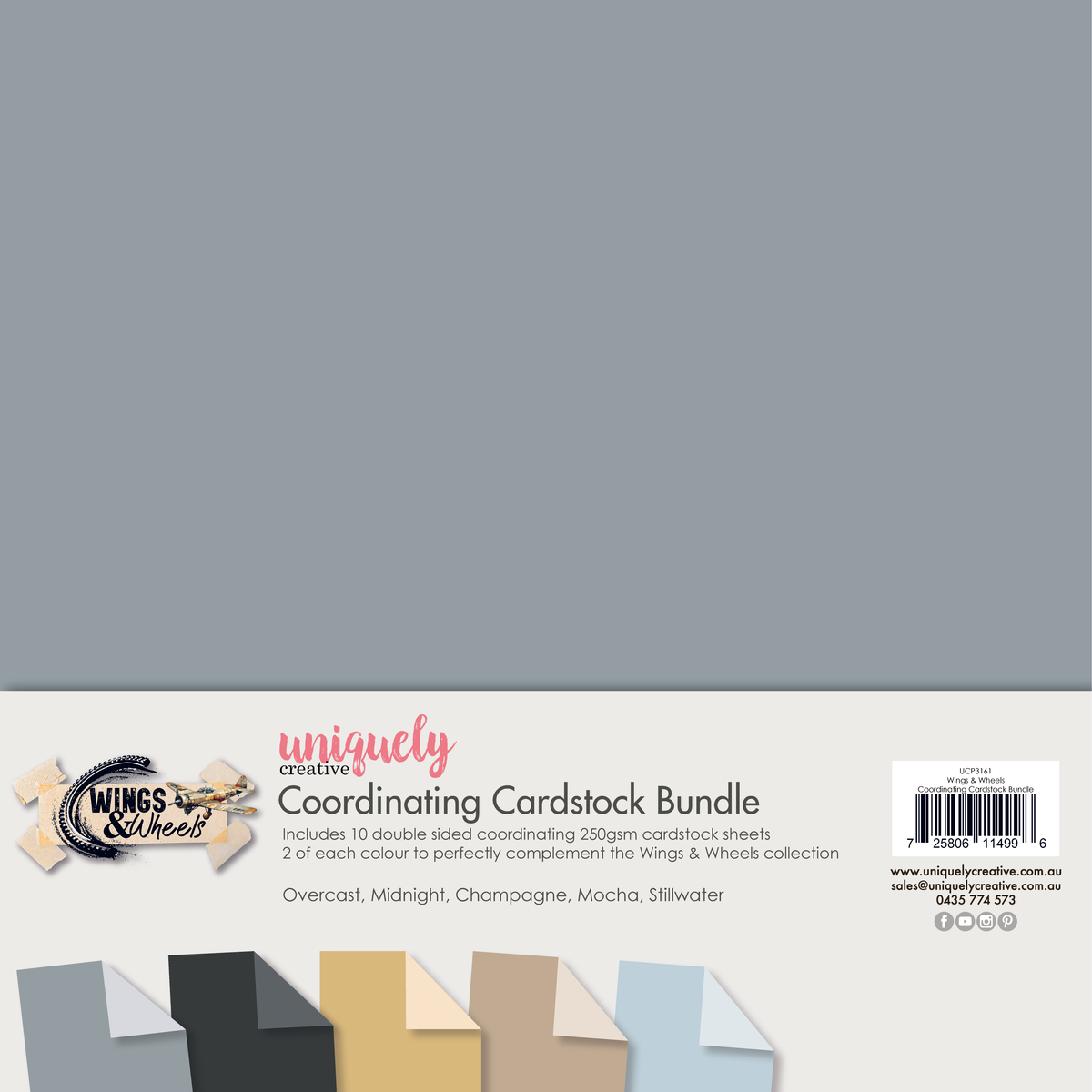 Wings &amp; Wheels Coordinating Cardstock Bundle