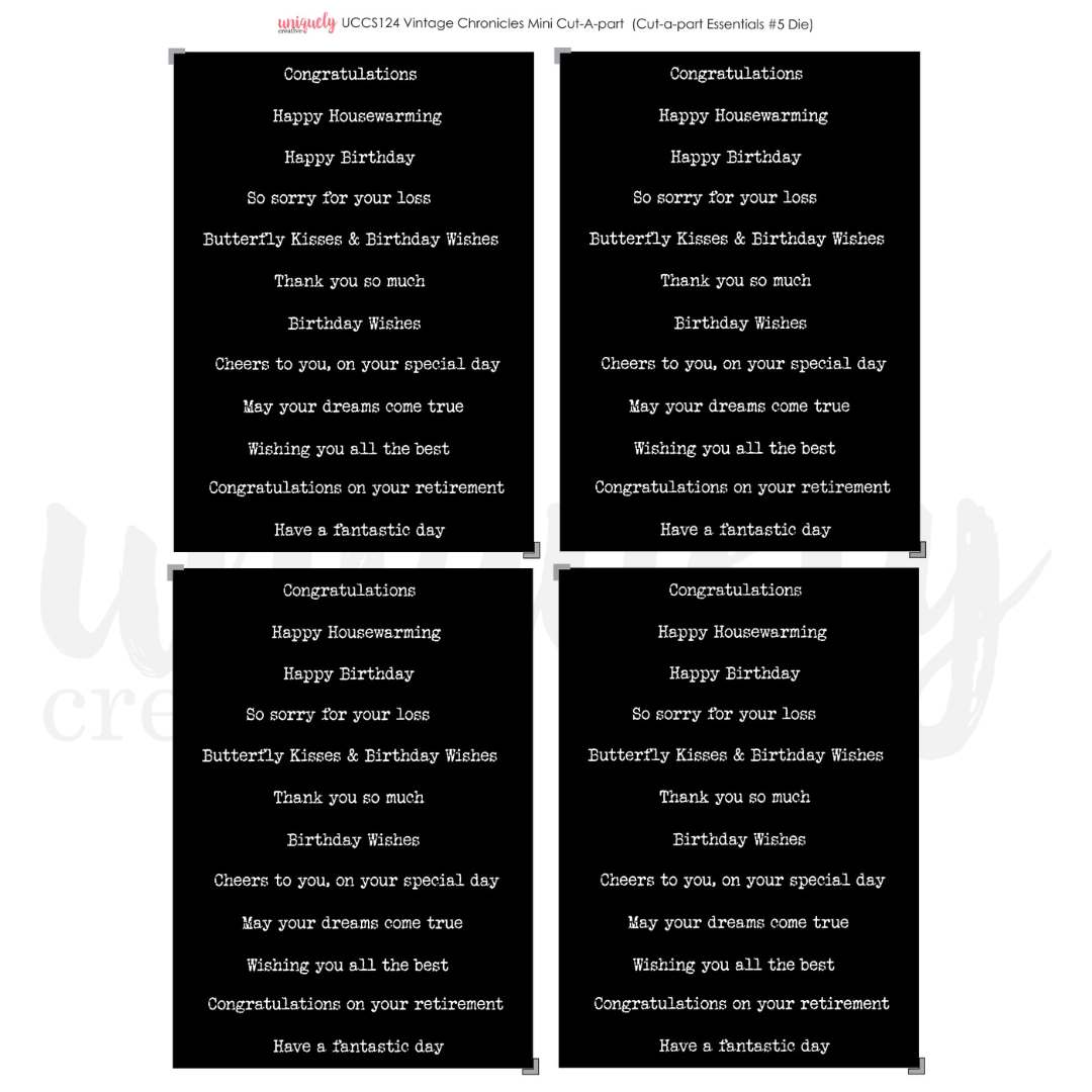 Vintage Chronicles Cut-a-Part Sheet Mini