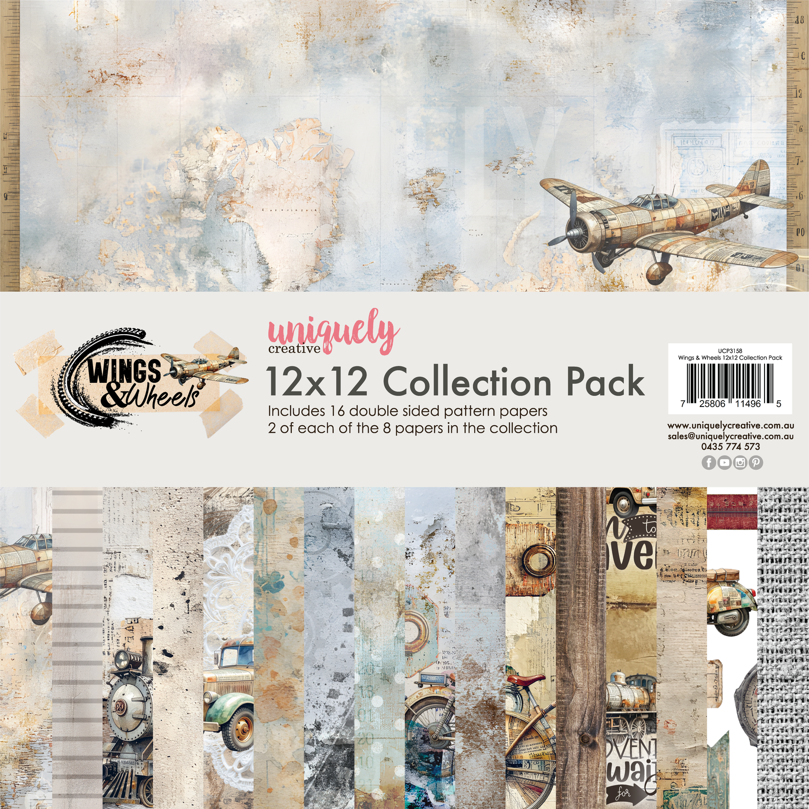 Wings & Wheels 12 x 12 Collection Pack