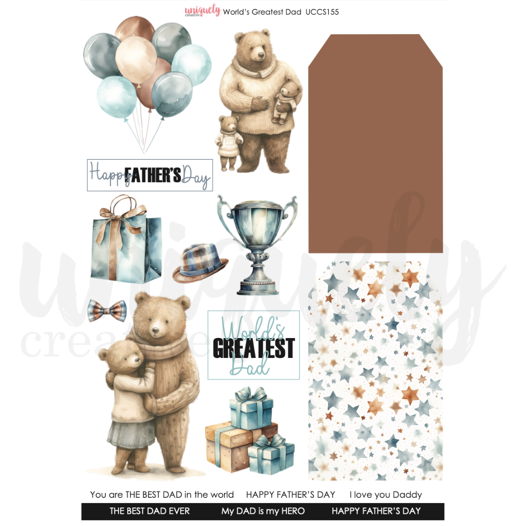 World&#39;s Greatest Dad Cut-a-Part Sheet