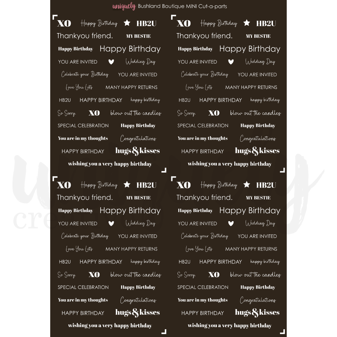 Bushland Boutique Cut-a-Part Sheet Mini