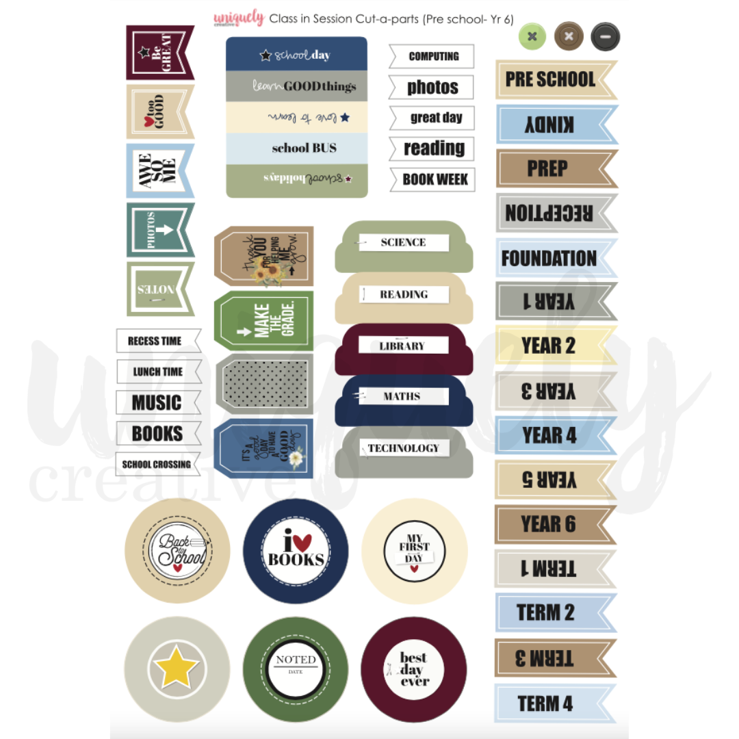 Class in Session (Pre-School - Year 6) Cut-a-Part Sheet