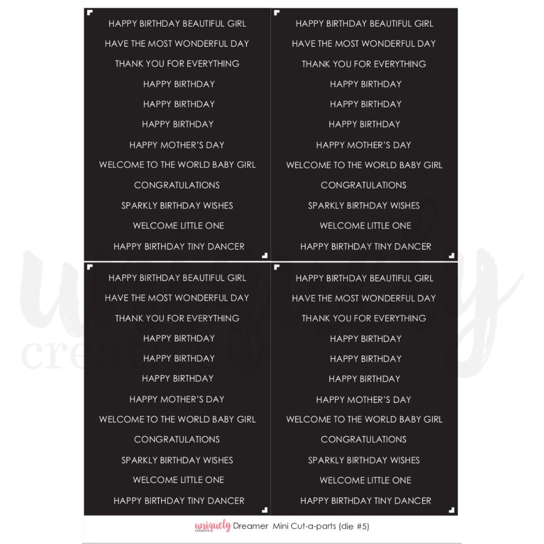 Dreamer Mini Cut-a-part Sheet