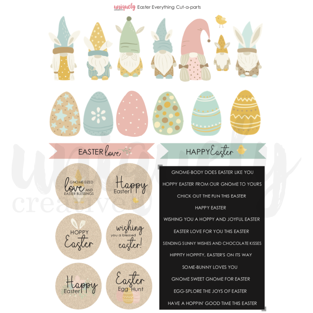 Easter Everything Cut-a-Part Sheet