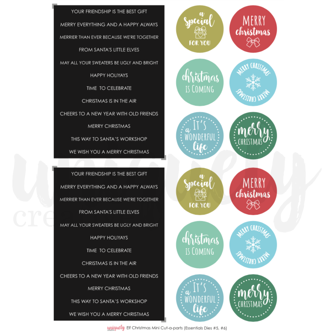 Elf Christmas Mini Cut-a-Part Sheet