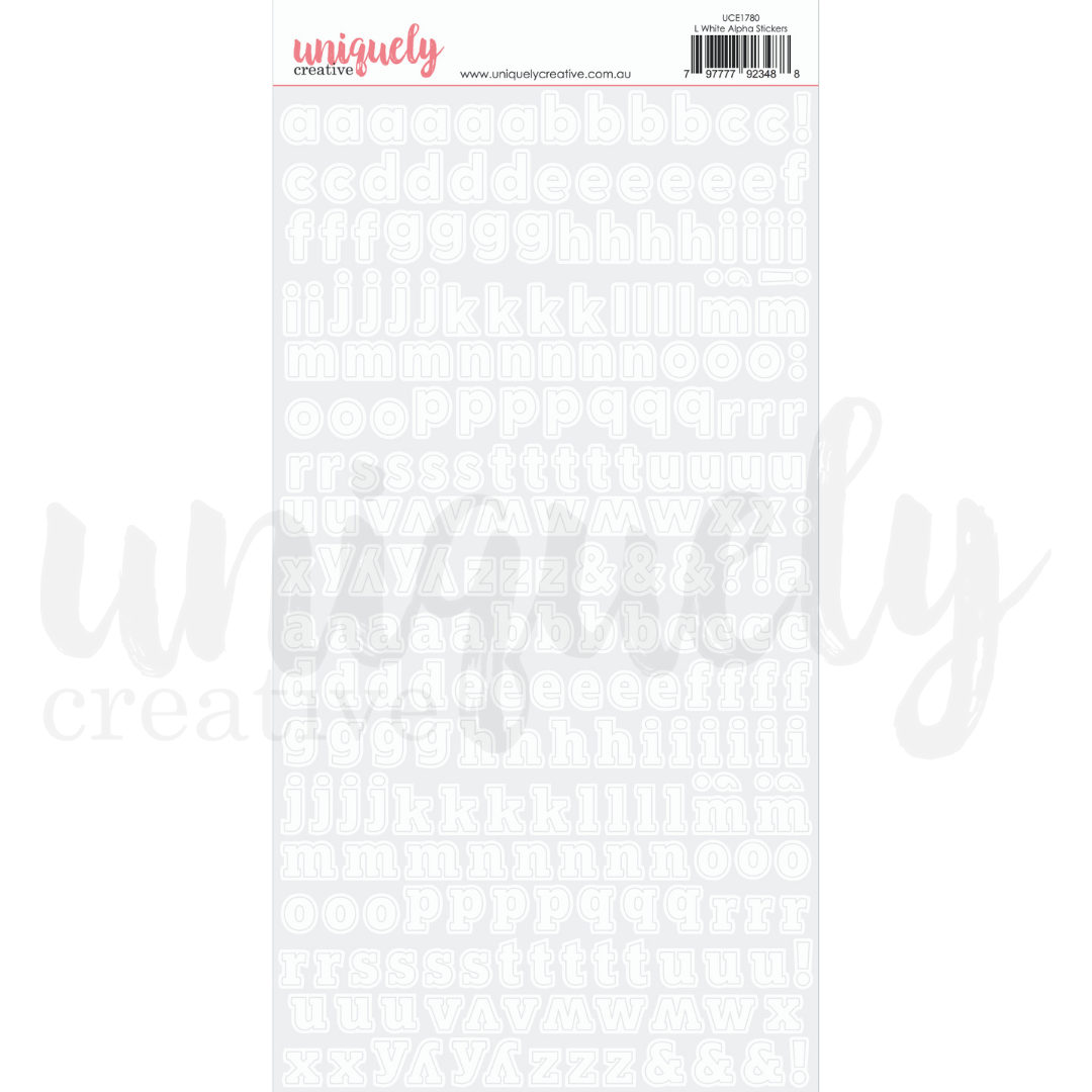 Lower White Alpha Stickers