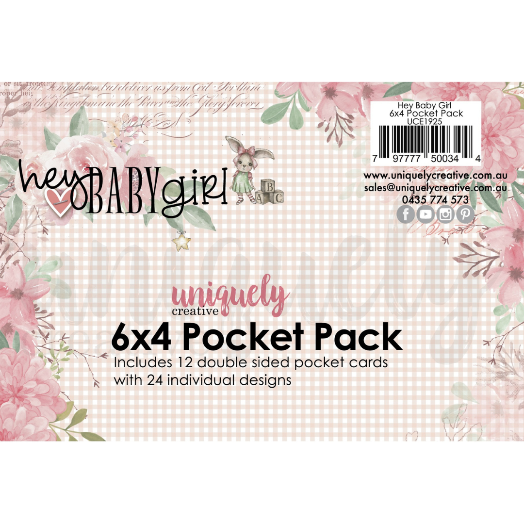 Hey Baby Girl 6x4 Pocket Pack