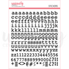 Puffy Black Alpha Stickers - Lowercase
