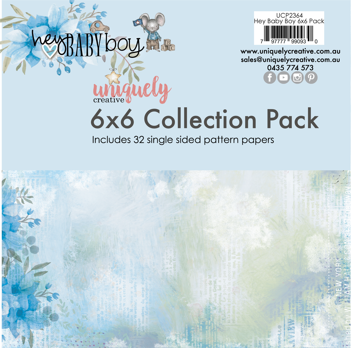 Hey Baby Boy Collection Pack Mini 6 x 6