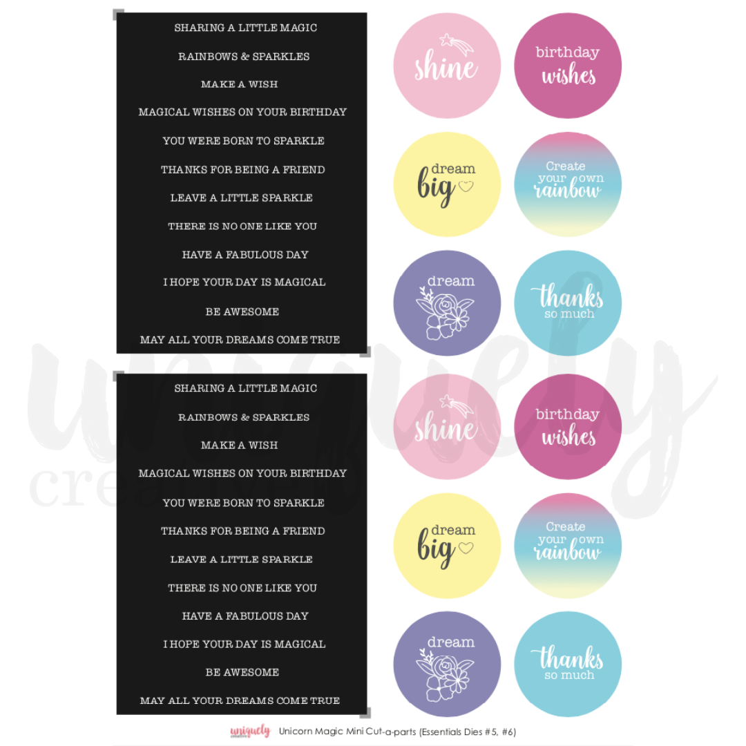 Unicorn Magic Mini Cut-a-part Sheet
