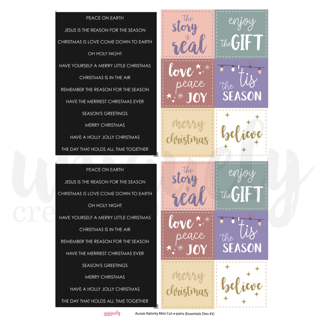 Aussie Nativity Mini Cut-a-Part Sheet